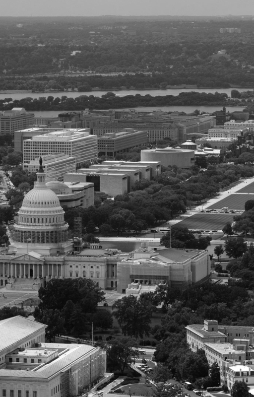 Washington DC aerial shot