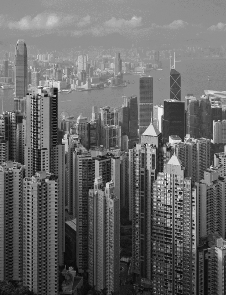 Hong Kong City aerial shot